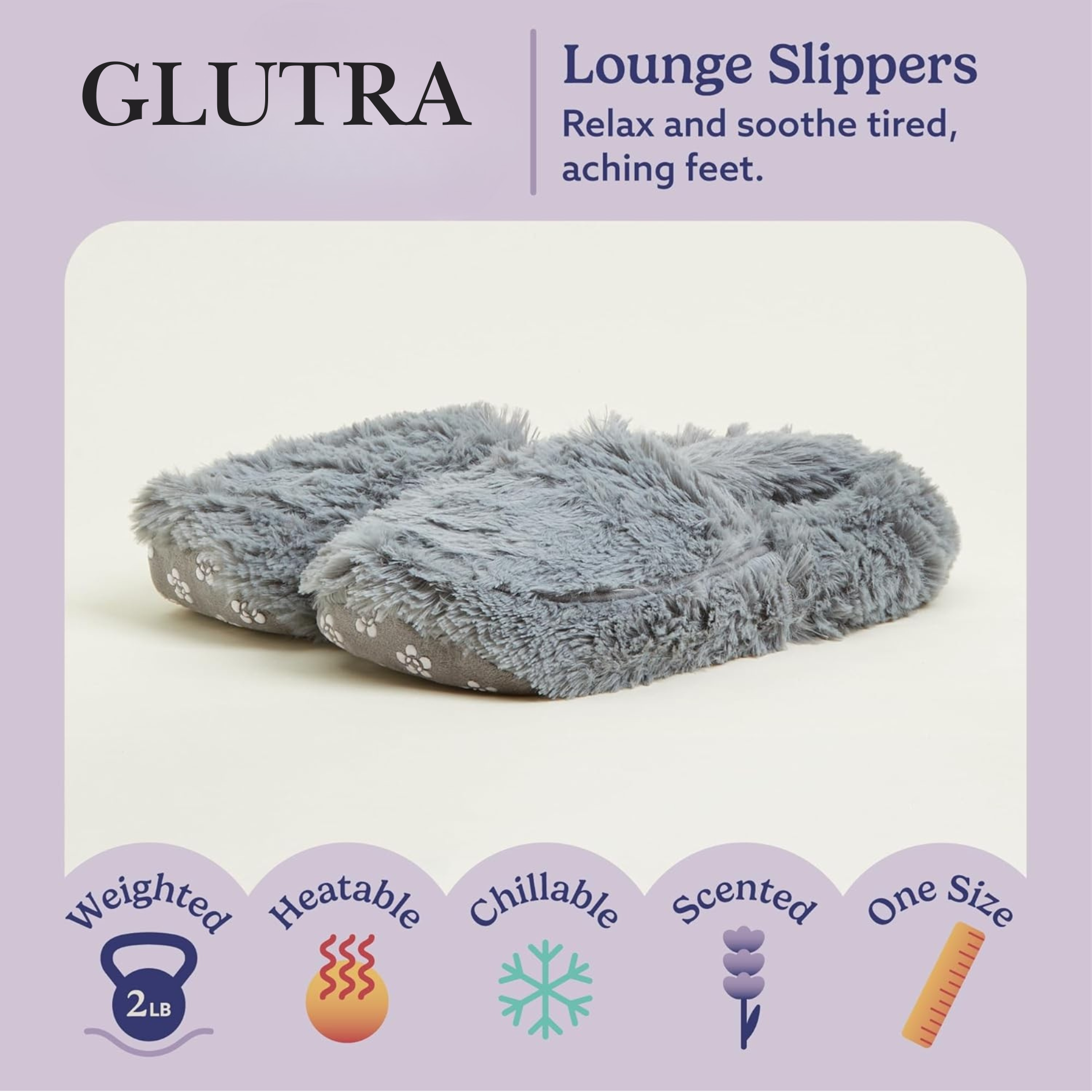 Glutra Microwaveable Slippers – Cozy, Plush & Heated Comfort with Non-Slip Memory Foam Soles – Perfect for Winter Relaxation