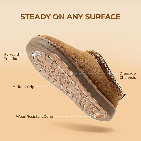 Glutra™ PlushCozy Waterproof Plush Ankle Slippers for Fall and Cold Weather