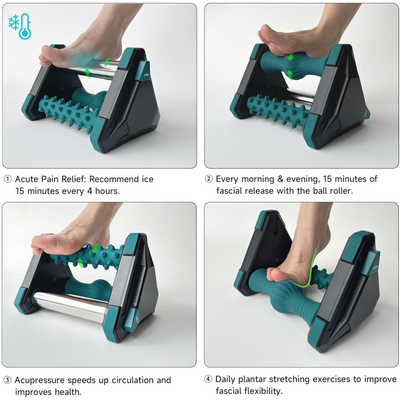 Glutra TheraFoot - Pain Relief Foot Massager – Ice Therapy for Plantar Fasciitis, Neuropathy & Circulation